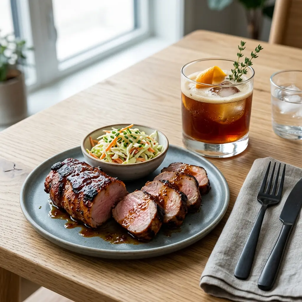 Nylagad bBQ-revben serverad på ett aptitligt och hemlagat sätt