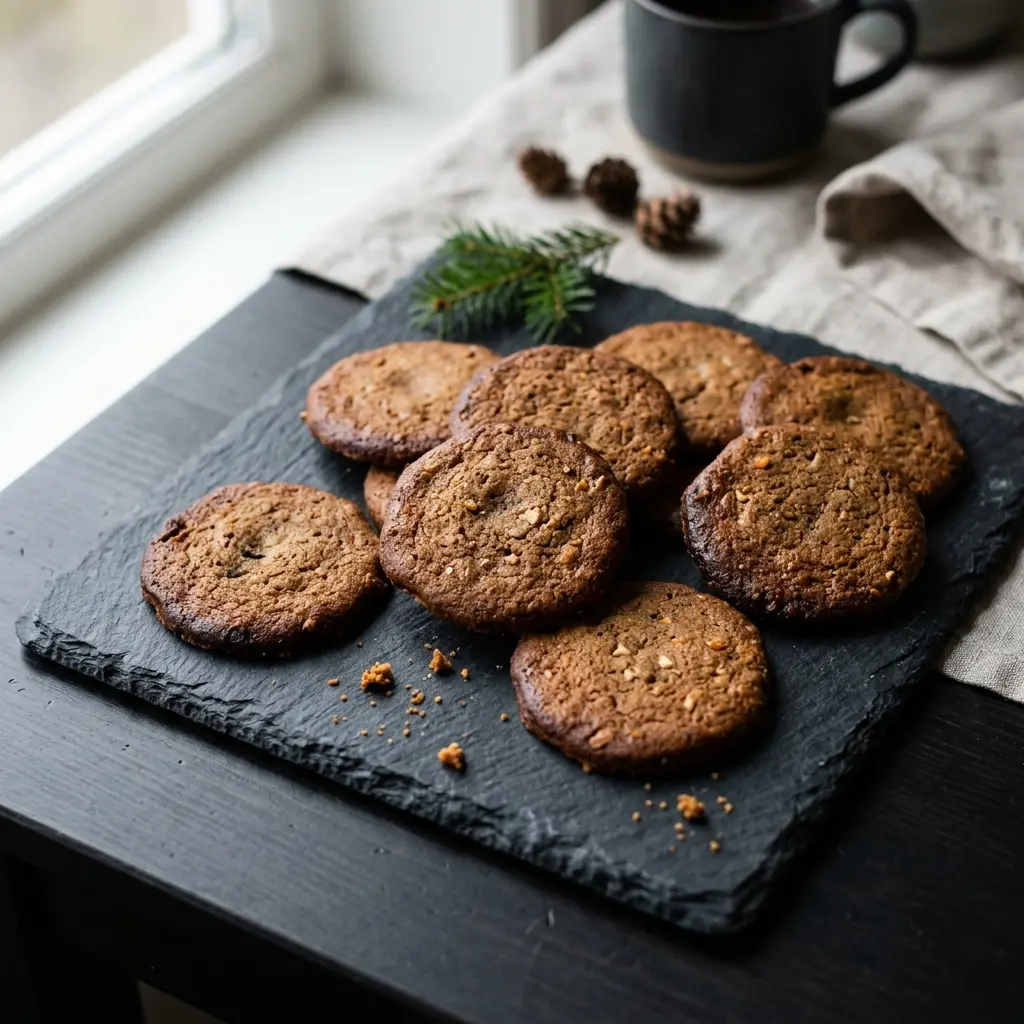 Nylagad brunkakor serverad på ett aptitligt och hemlagat sätt