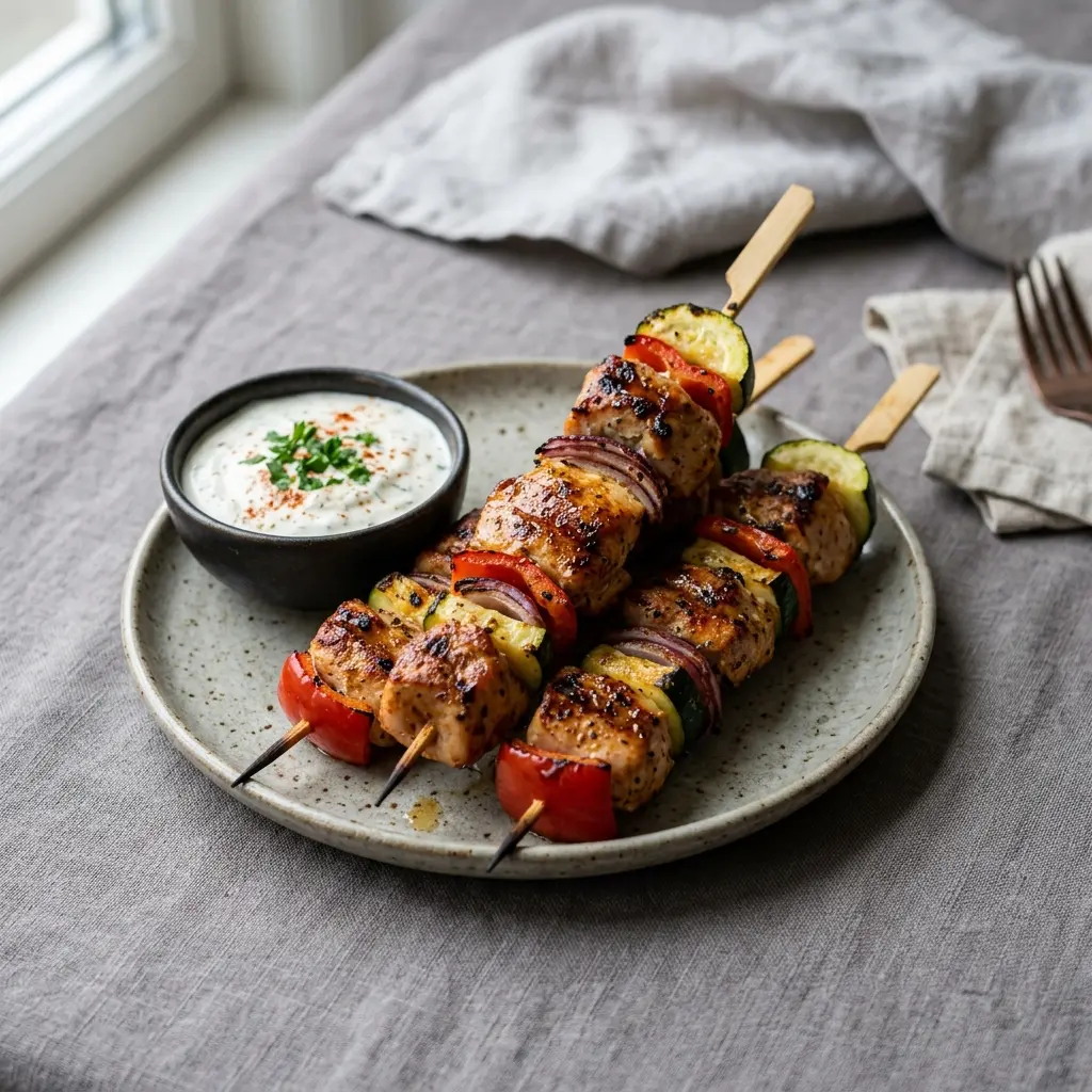 Nylagad kalkonspett serverad på ett aptitligt och hemlagat sätt