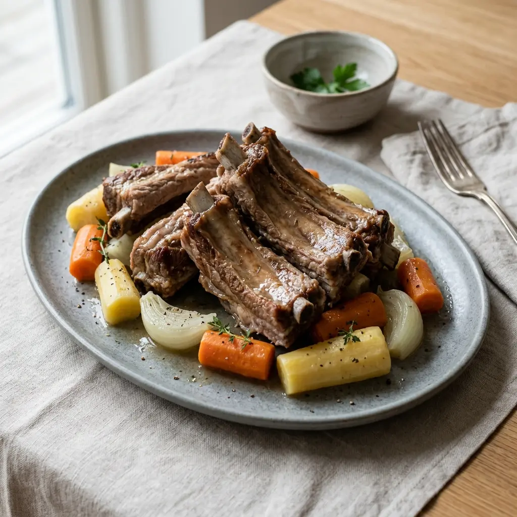 Nylagad kokta revben serverad på ett aptitligt och hemlagat sätt