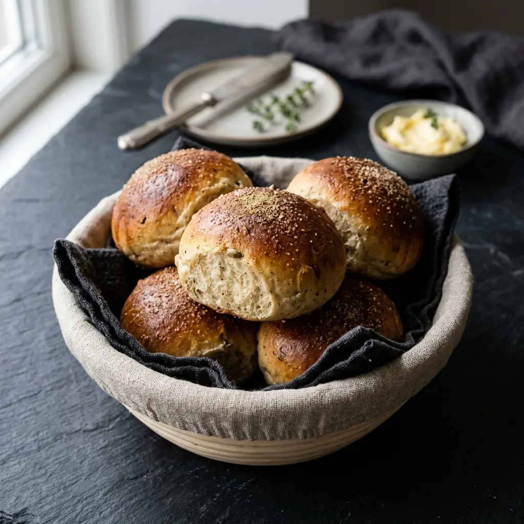 Nybakad kryddbullar serverad och klar att njuta av