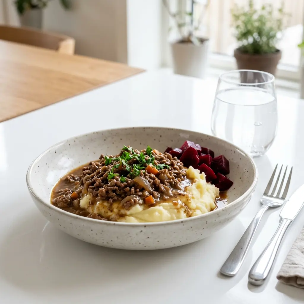 Nylagad millionbiff serverad på ett aptitligt och hemlagat sätt