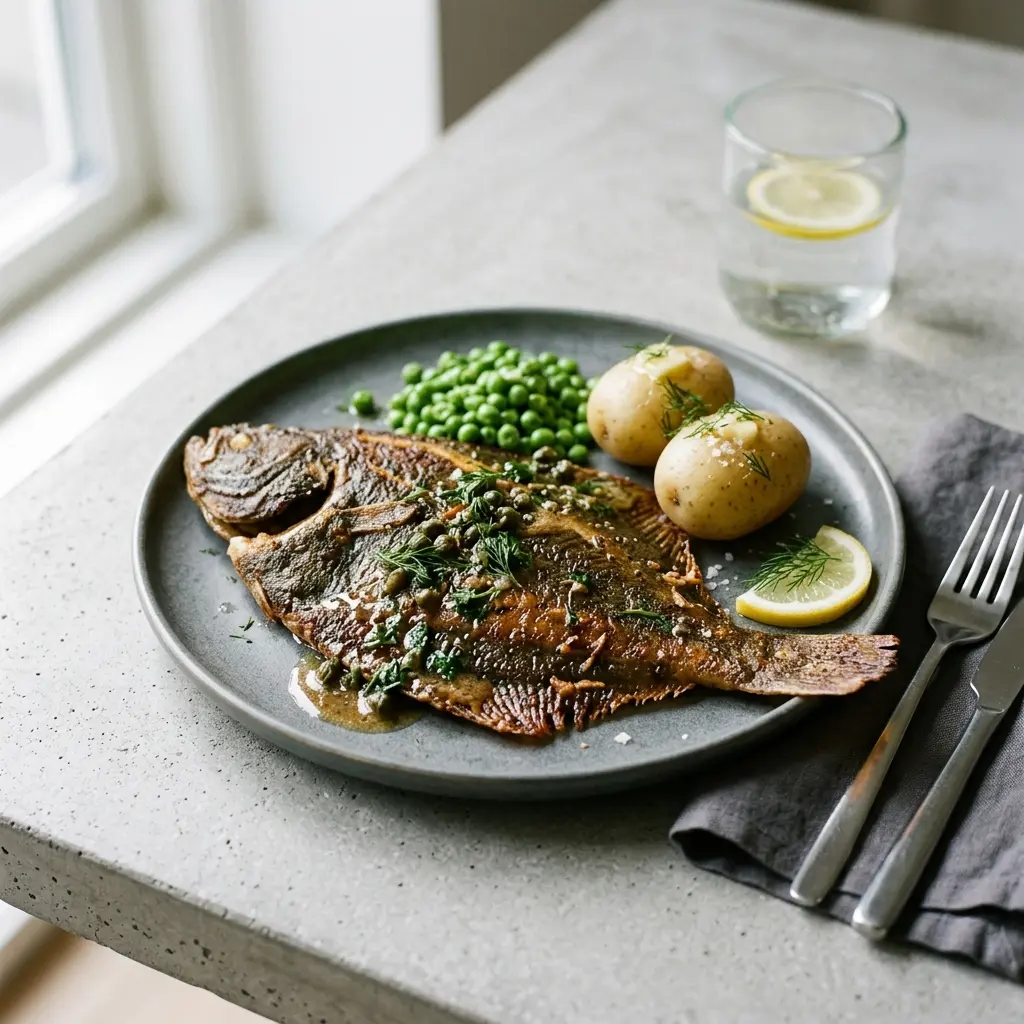 Ett glas stekt sandskädda serverat kallt och fräscht med enkel garnering