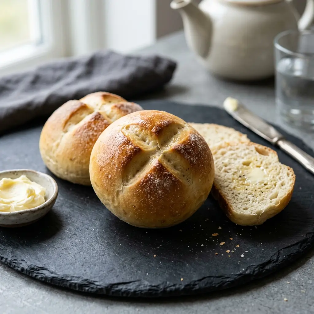 Ett glas tebullar serverat kallt och fräscht med enkel garnering