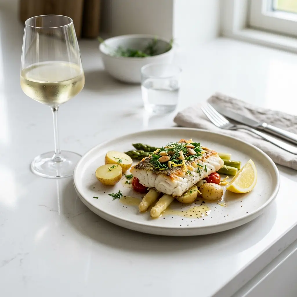 Nylagad ugnsbakad kummel serverad på ett aptitligt och hemlagat sätt