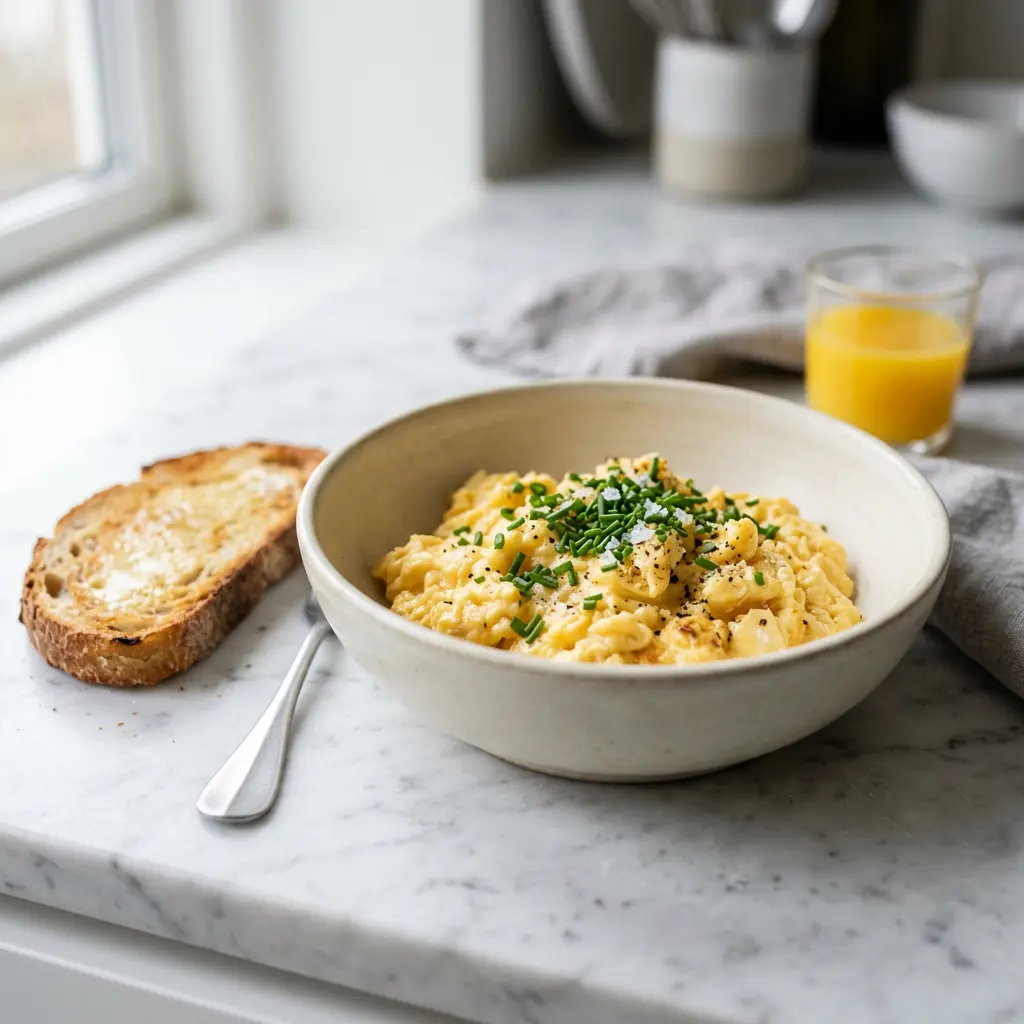 Foto av det färdiga receptet Äggröra i airfryer