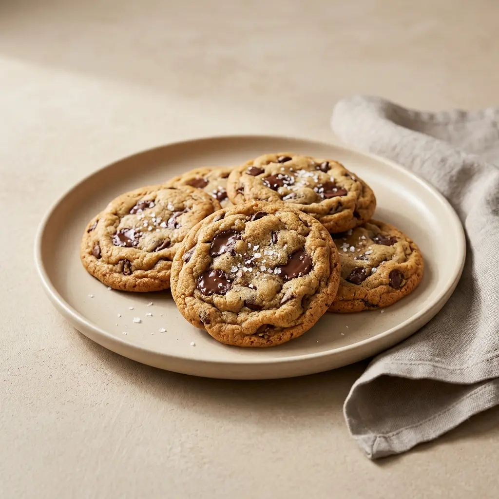 Foto av Cookies i airfryer som färdig dessert eller bakverk från airfryer