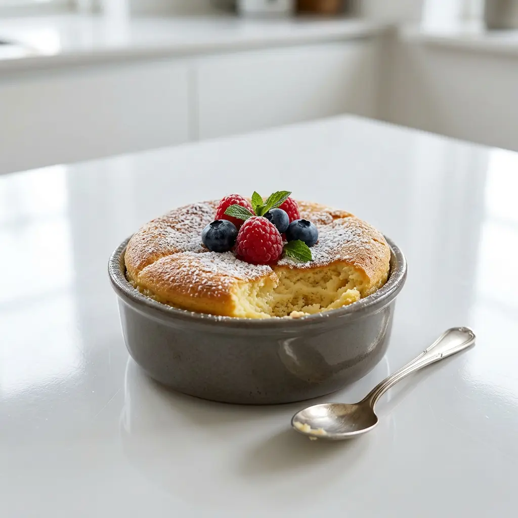 Foto av Dansk äggkaka i airfryer som färdig dessert eller bakverk från airfryer
