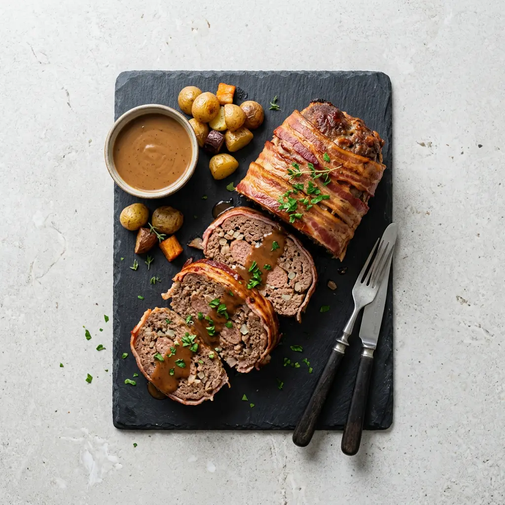 Foto av det färdiga receptet Dansk falsk hare i airfryer