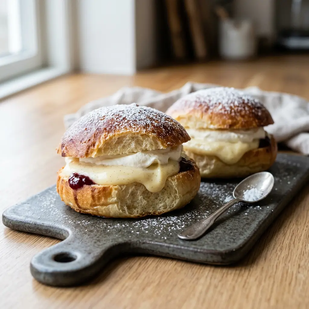Foto av Danska fastlagsbullar i airfryer som färdigt bröd eller bakverk från airfryer