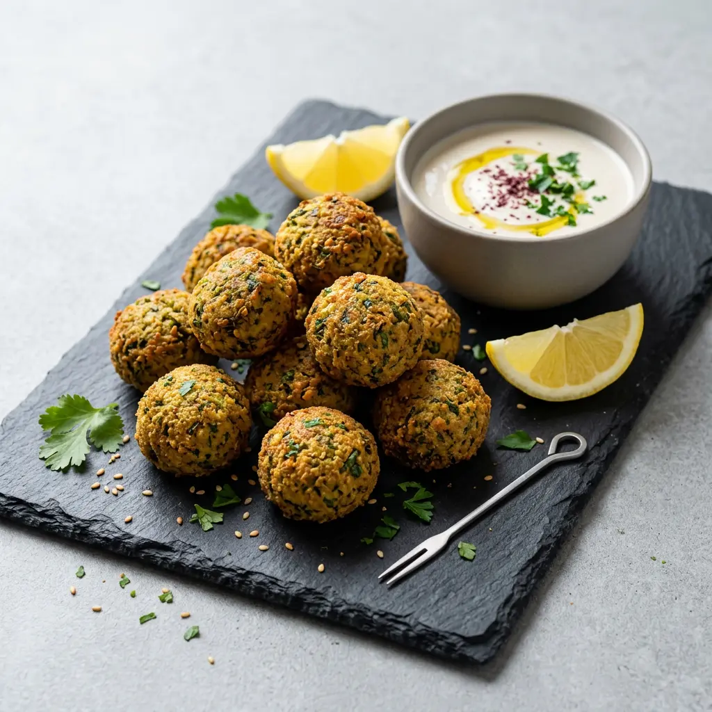 Foto av det färdiga receptet Fryst falafel i airfryer
