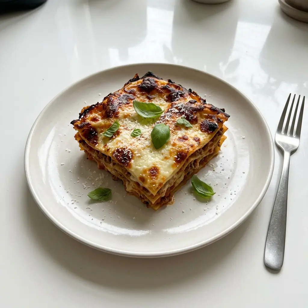 Foto av det färdiga receptet Fryst lasagne i airfryer
