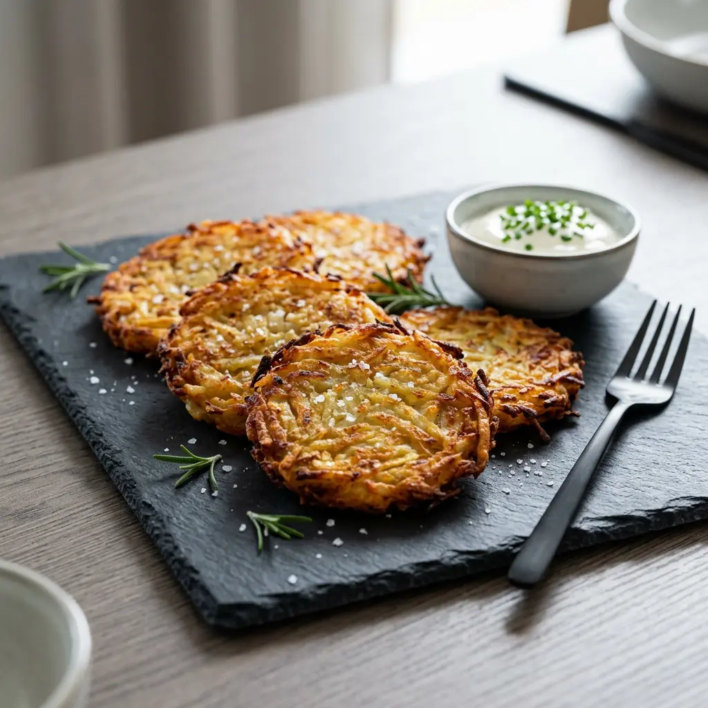 Foto av Fryst rösti i airfryer med krispigt resultat från airfryer