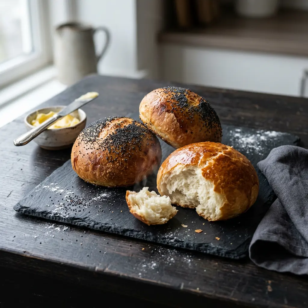 Foto av Frysta frukostfrallor i airfryer som färdigt bröd eller bakverk från airfryer