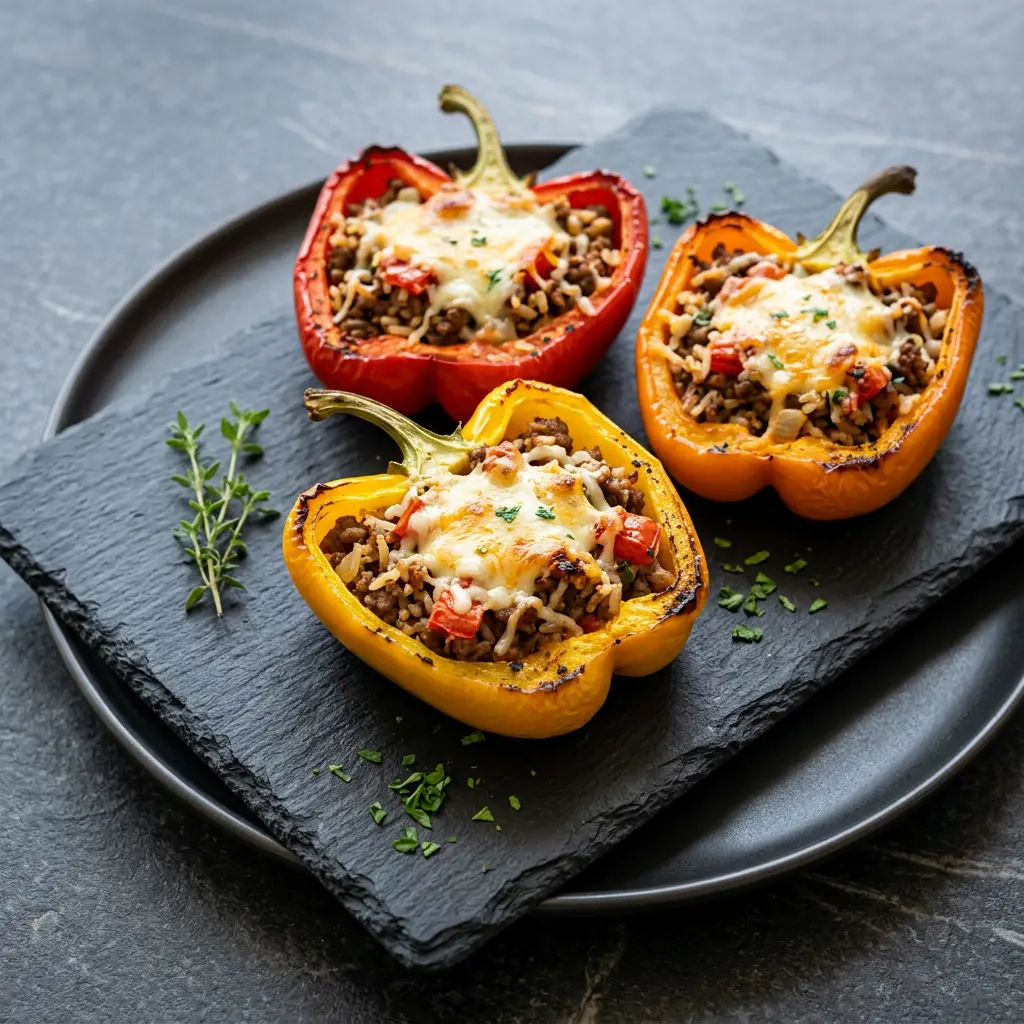 Foto av det färdiga receptet Fyllda paprikor i airfryer