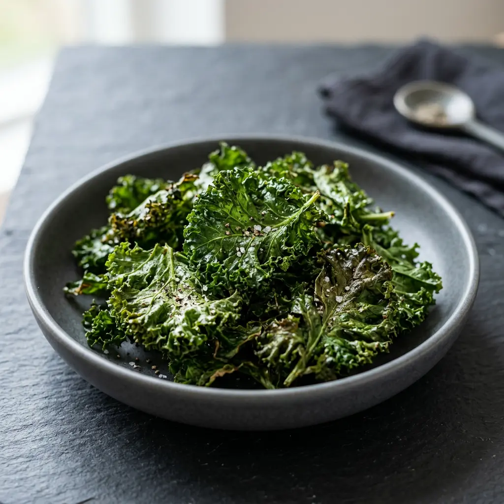 Foto av Grönkål i airfryer med grönsaker tillagade i airfryer