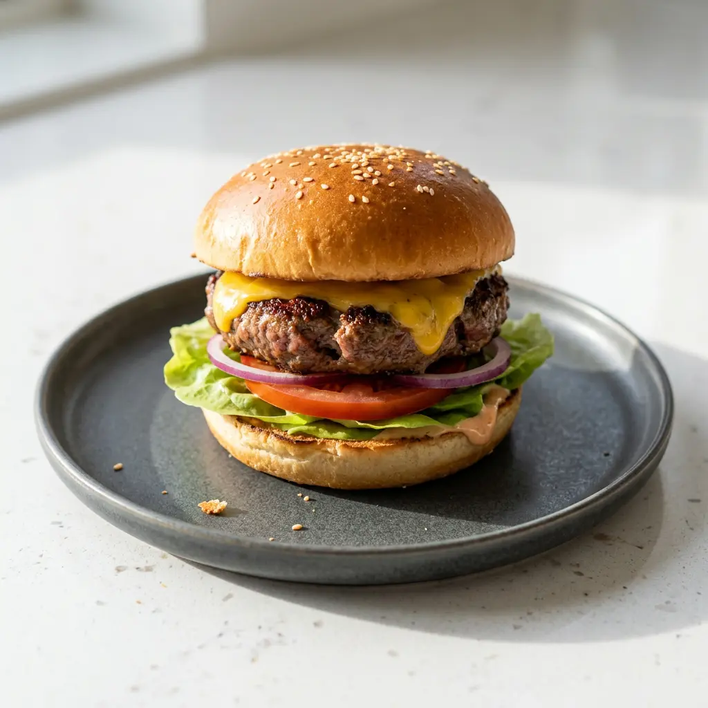 Foto av det färdiga receptet Hamburgare i airfryer