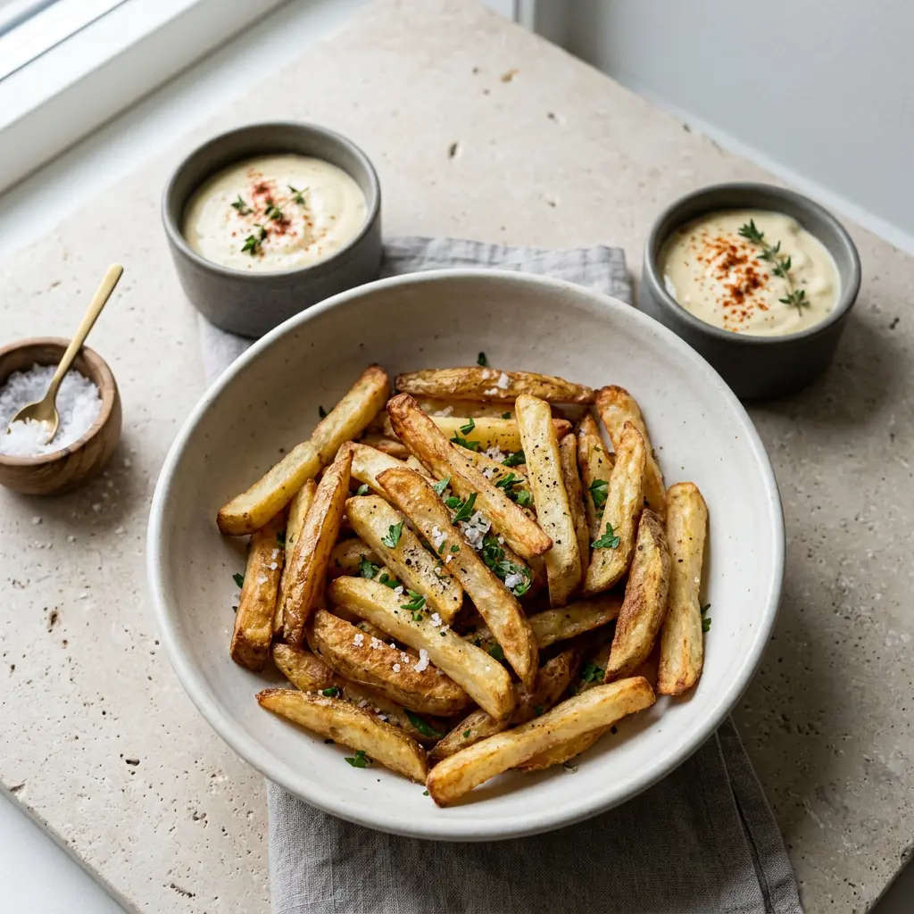 Foto av Hemgjorda pommes frites i airfryer med krispigt resultat från airfryer