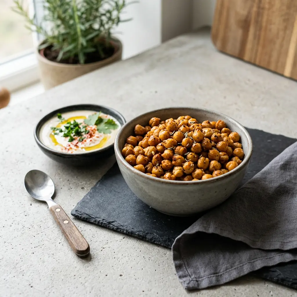 Foto av det färdiga receptet Kikärter i airfryer