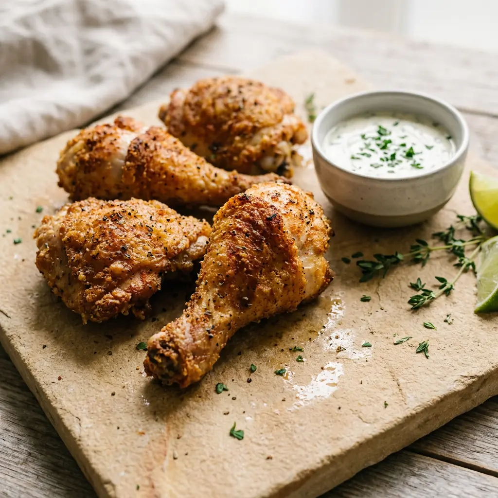 Foto av Krispig kyckling i airfryer med färdiglagad fågel från airfryer