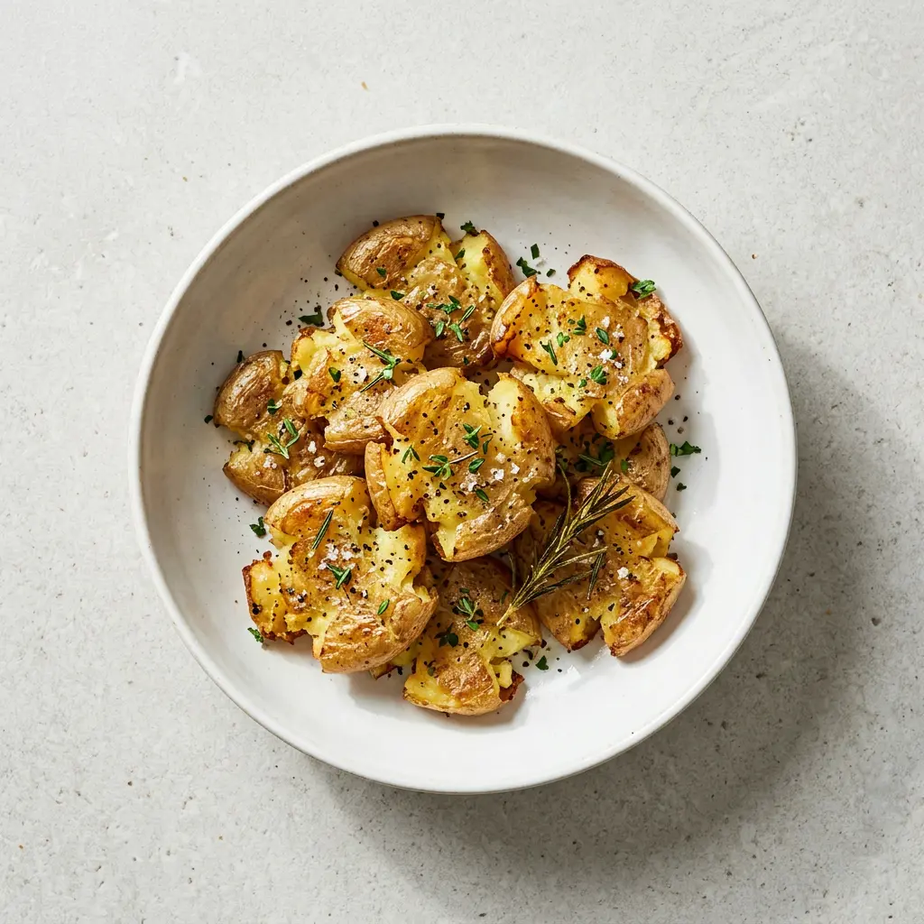 Foto av Krossad potatis i airfryer med krispigt resultat från airfryer