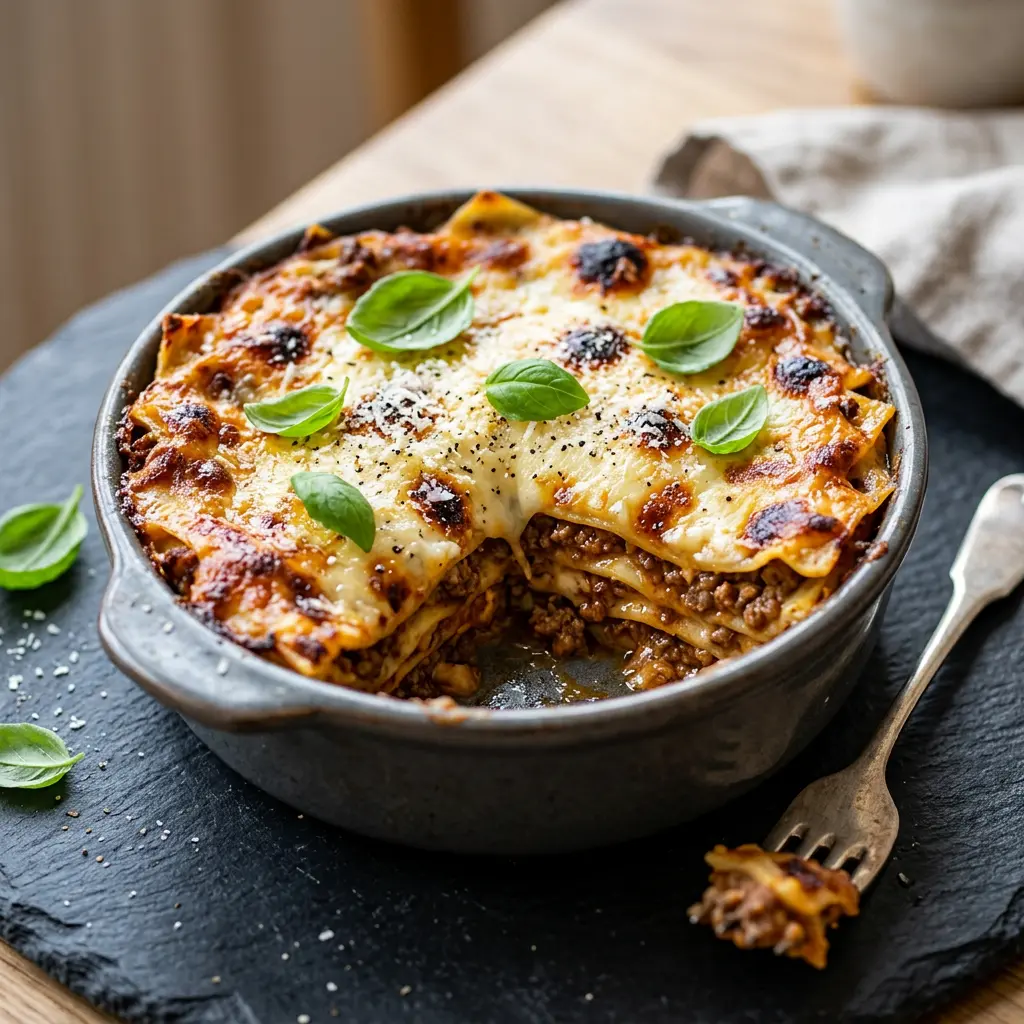 Foto av det färdiga receptet Lasagne i airfryer