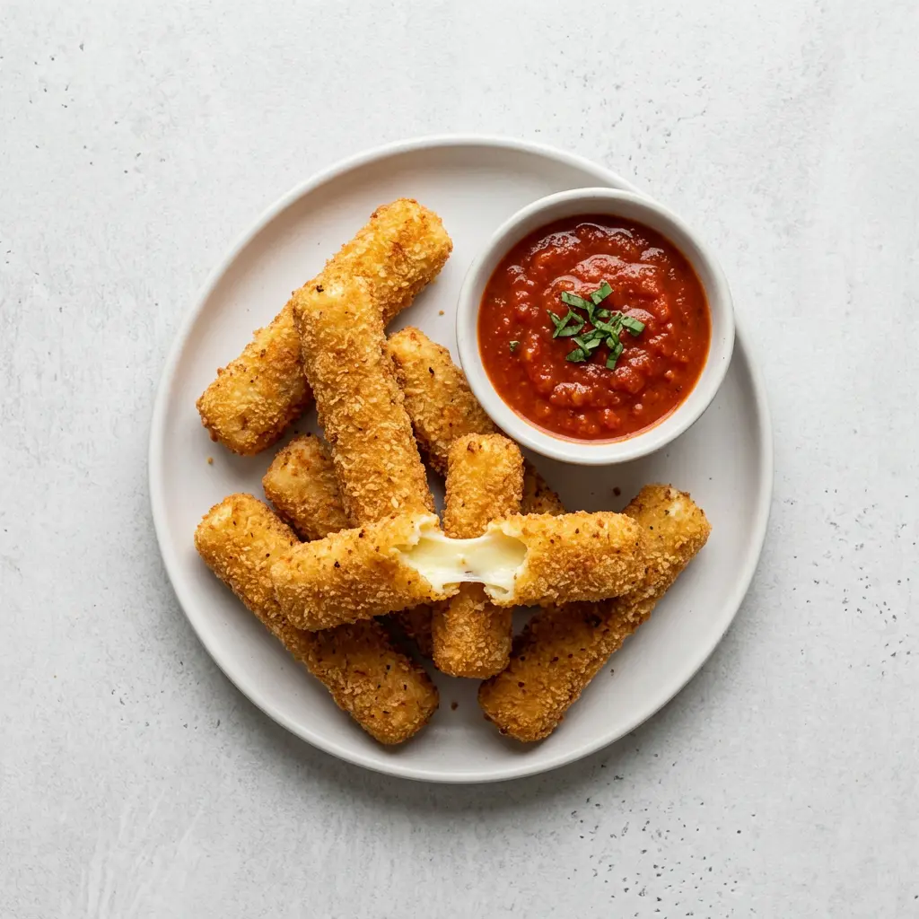 Foto av det färdiga receptet Mozzarellasticks i airfryer