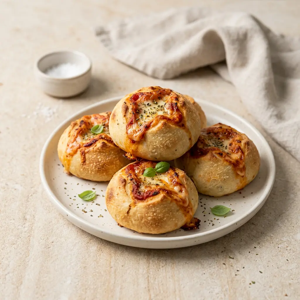 Foto av Pizzafrallor i airfryer som färdigt bröd eller bakverk från airfryer