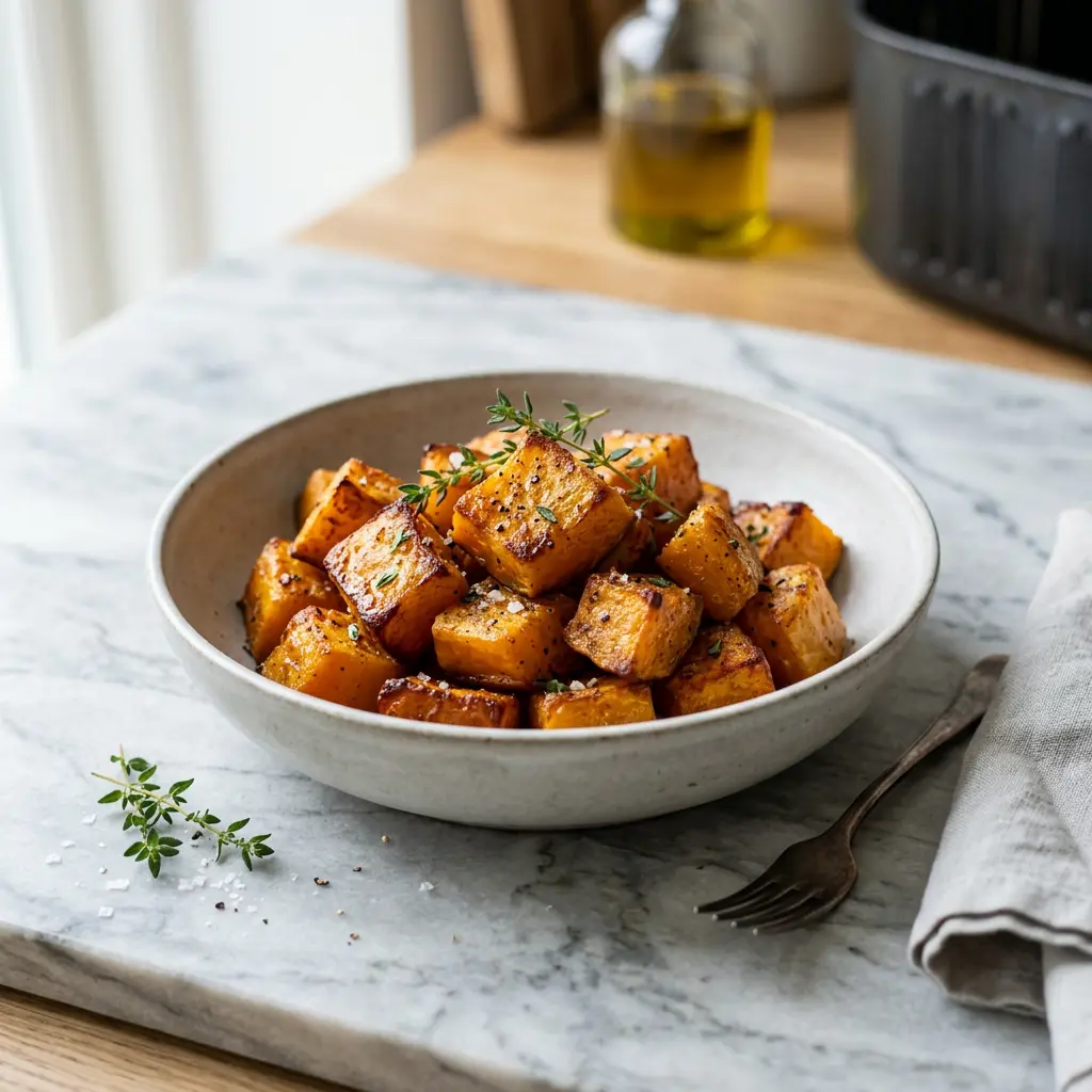 Foto av det färdiga receptet Pumpa i airfryer