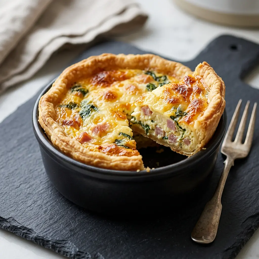 Foto av det färdiga receptet Quiche i airfryer