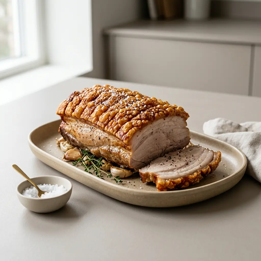 Foto av det färdiga receptet Revbensstek med svål i airfryer