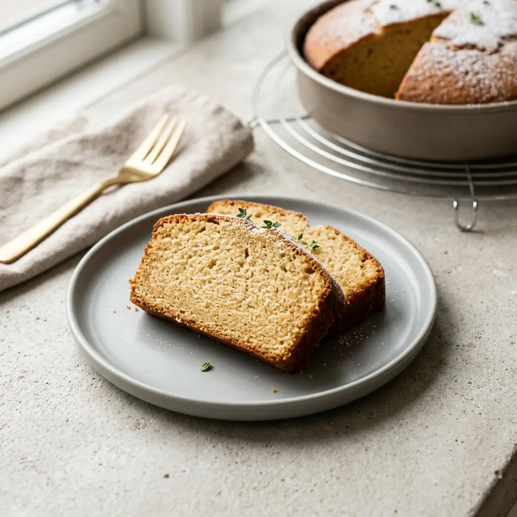 Foto av Sockerkaka i airfryer som färdig dessert eller bakverk från airfryer
