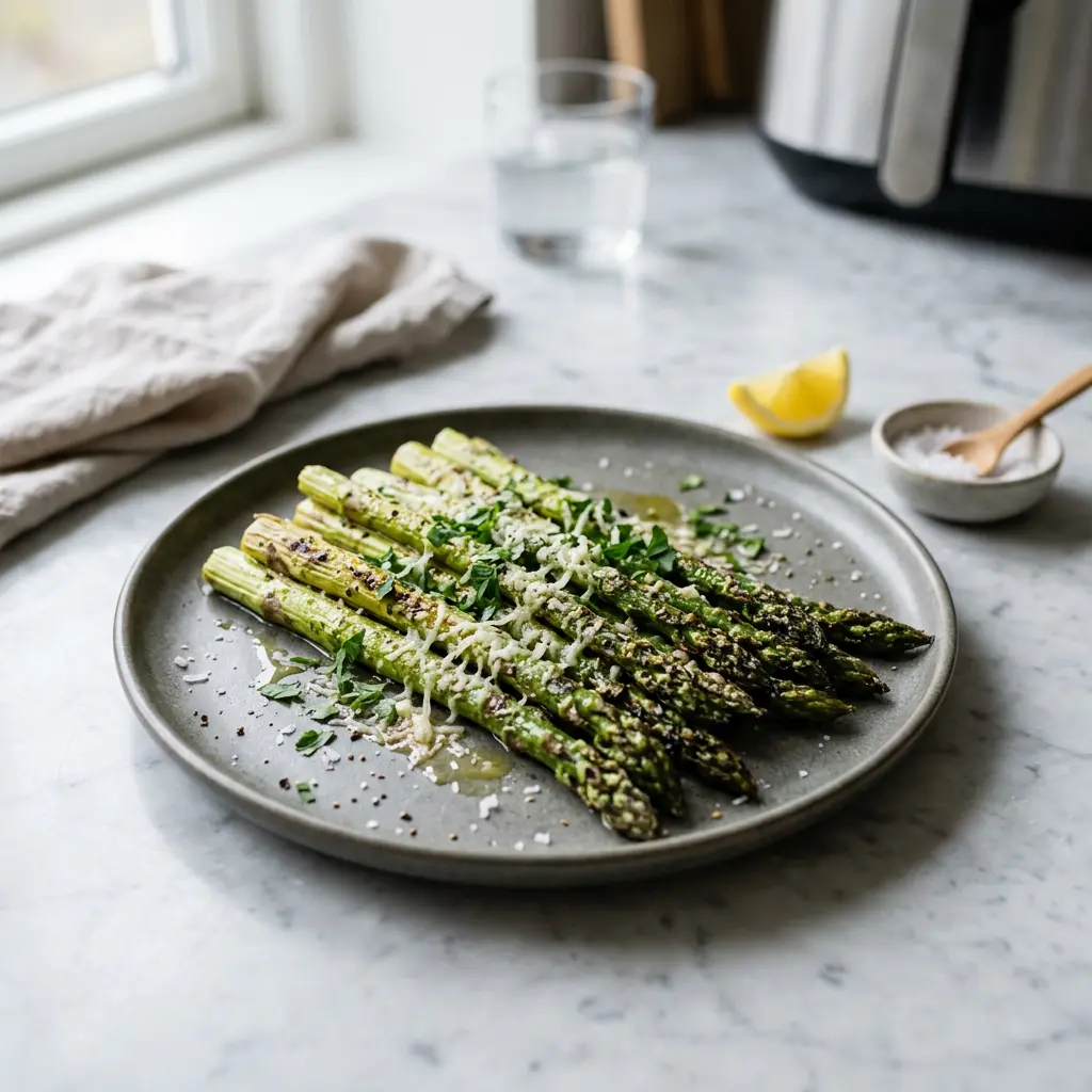 Foto av det färdiga receptet Sparris i airfryer