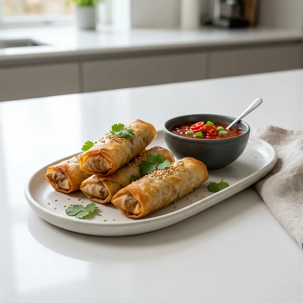 Foto av det färdiga receptet Vårrullar i airfryer