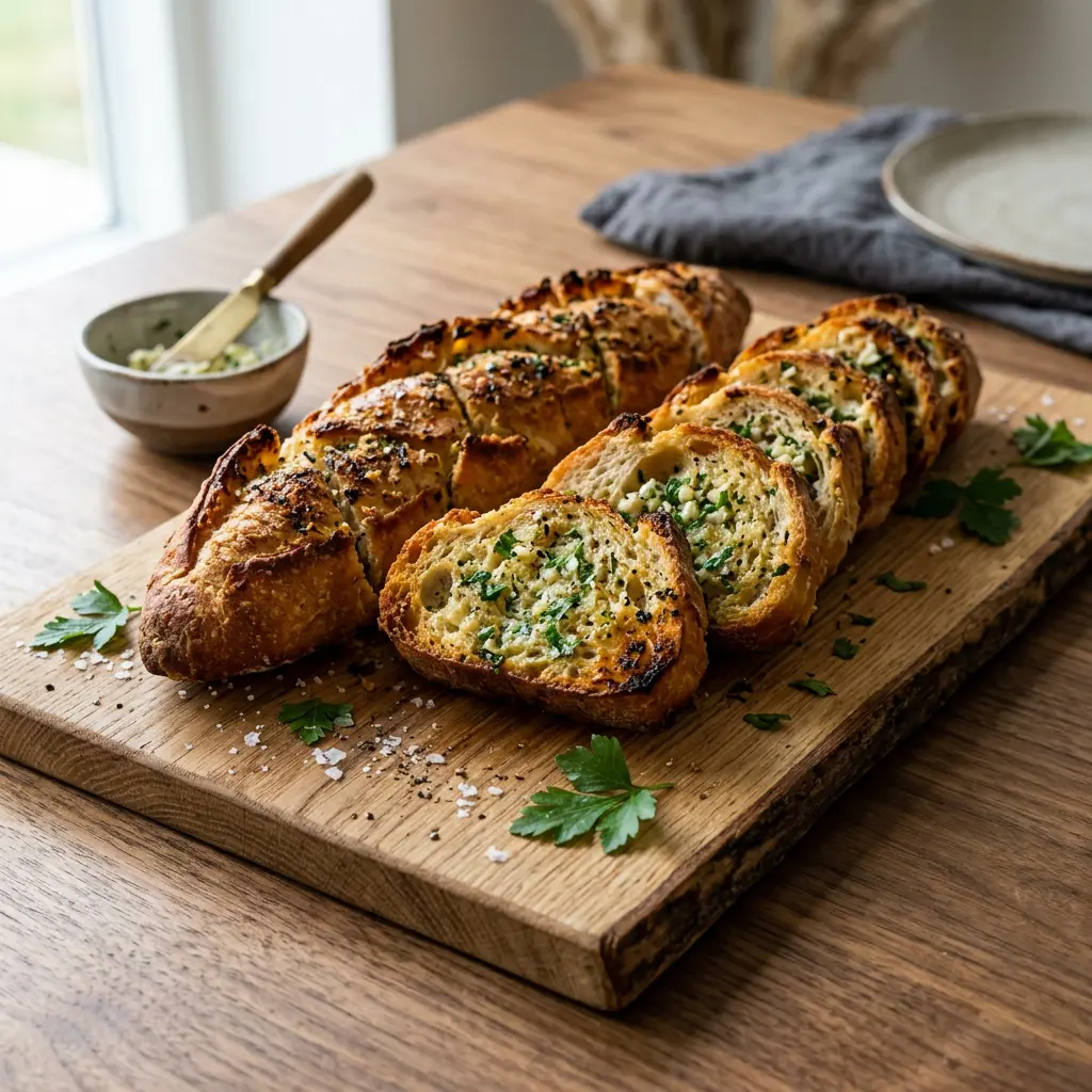 Foto av Vitlöksbröd i airfryer som färdigt bröd eller bakverk från airfryer